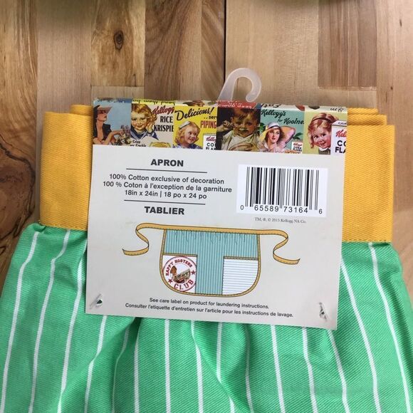 KELLOGG’S Vintage Apron and set of 2 oven mitts Vintage look - Picture 2 of 10